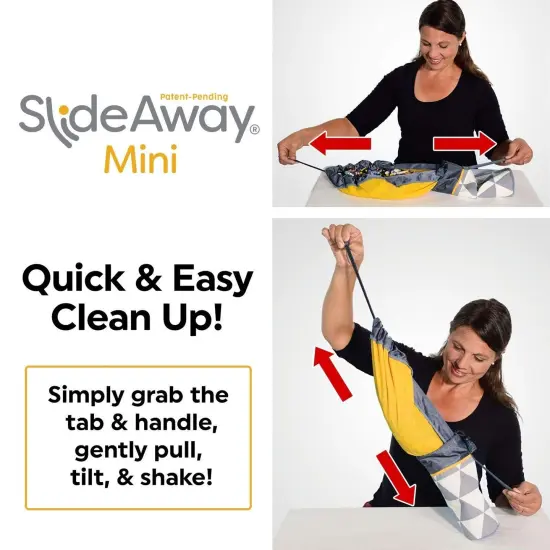 Creative QT SlideAway, Hearts Print, On-The-Go Mini Storage Bag and Table Top Play Mat For Little Ones, Room and Travel Organizer {5}