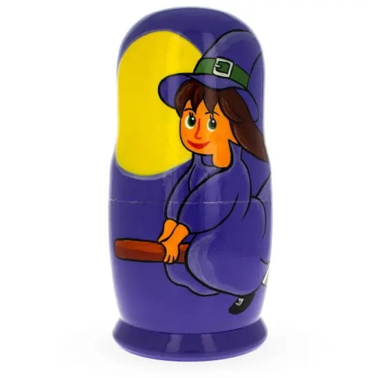 Halloween Girl Wooden Nesting Dolls 5.75 Inches {3}