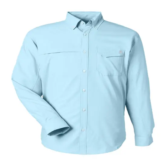 HUK&reg; Men's Tide Point Long Sleeve Shirt Crystal blue {1}