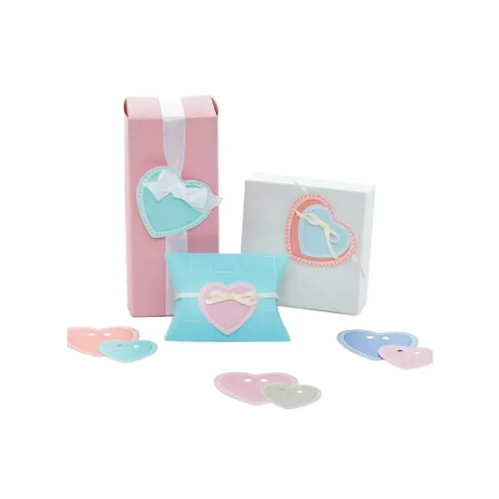 Sky Blue Heart Shape Tags 1.56" x 1.75" {2}