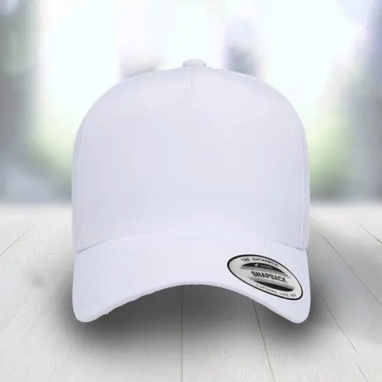 1 Count Scenic Trucker Cap Five Panel Low Profile with Recycled Pre Curved Bill Heather Grey {5}