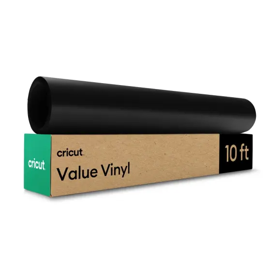 Cricut Matte Value Permanent Vinyl Roll, 12 in x 10 ft, Black {1}