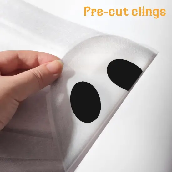 3 Sheets Large White Ghosts Halloween Window Decals {4}