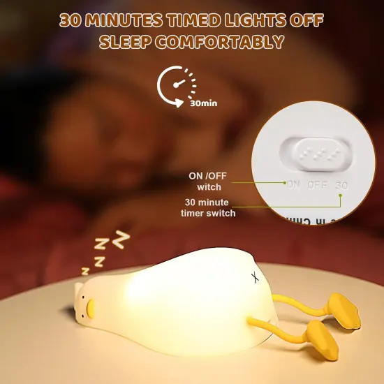 Duck Night Light - Touch Control, USB-C Charging & Timer {3}