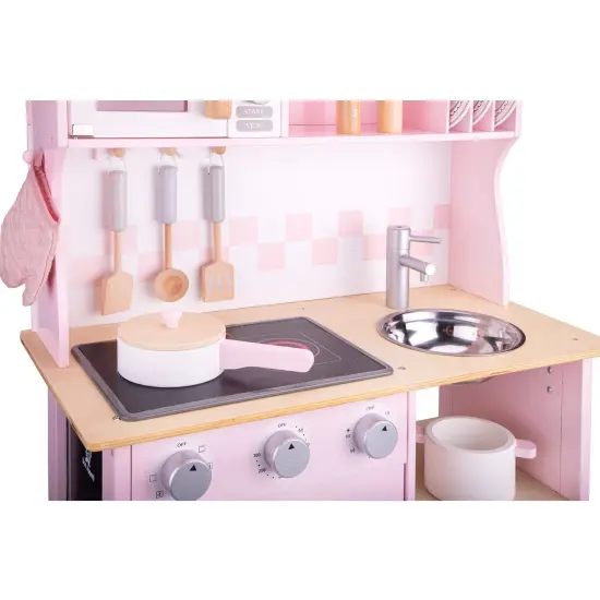 New Classic Toys Kitchenette Modern Electric Cooking, Pink {4}