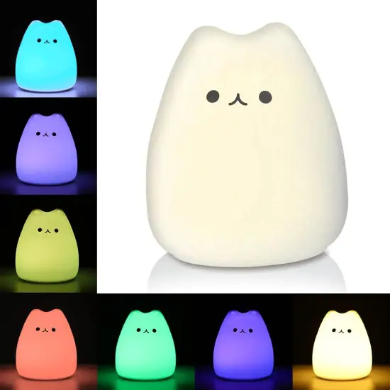 LED Cat Night Light for Kids {1}