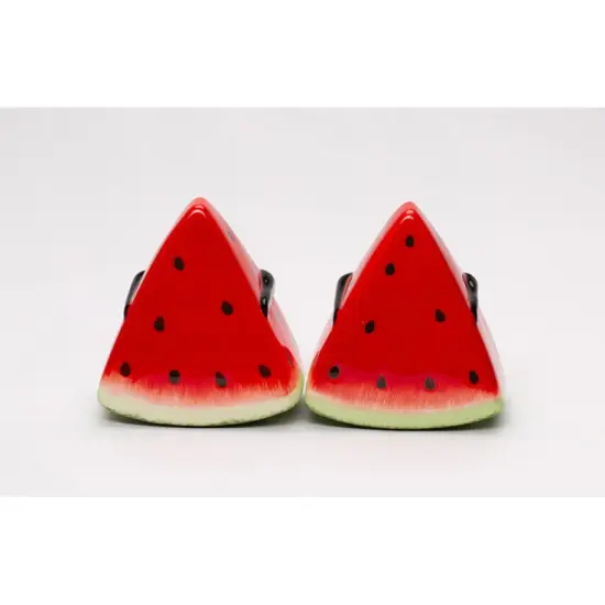 Ceramic Watermelon Wearing Sunglasses Salt and Pepper Shakers, Summer Kitchen Decor, Gift for Her {3}