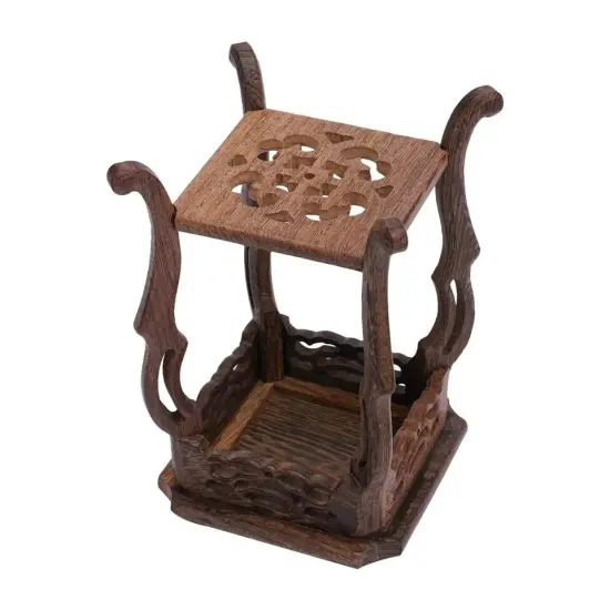 Vintage Wood Bonsai Base For Entryway Flower Pots Bonsai Display Base Decoration {4}