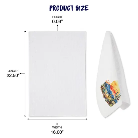 Makerflo Kitchen Towel for Drying High-Quality Polyester with Luxurious Waffle Weave Design Towels, Craft-Ready for DIY Gifts & Personalization - Sublimation {4}