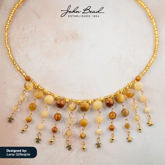 John Bead 8mm Solar System Universe Galaxy 7" Bead Strand Jupiter {2}