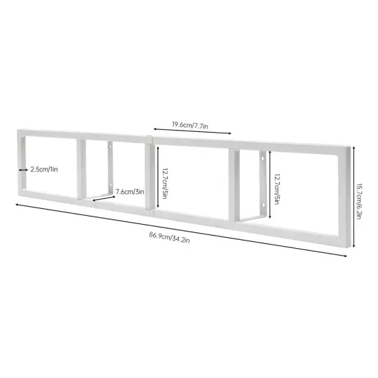 34 Inch Wall Mount Media Storage Rack, CD DVD Cube Organizer Metal Shelf {5}
