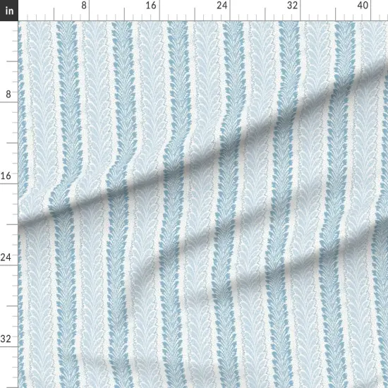 Various Fabrics by the Yard or Fat Quarter Traditional Classic Stripe Grandmillennial Feather Dots Lines Cottage Cottagecore Timeless Blue Monochromatic Sophisticated Coastal Farmhouse Custom Printed Fabric by Spoonflower {1}