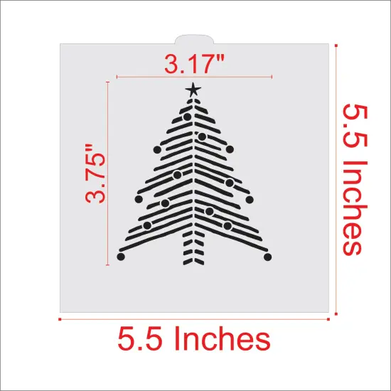 Handpainted Chevron Christmas Tree Stencil Cookie & Craft Stencil | CM202 by Designer Stencils | Cookie Decorating Tools | Stencils for Royal Icing, Airbrush, Dusting Powder | Craft Stencils for Canvas, Paper, Wood | Reusable Food Grade Stencil {2}