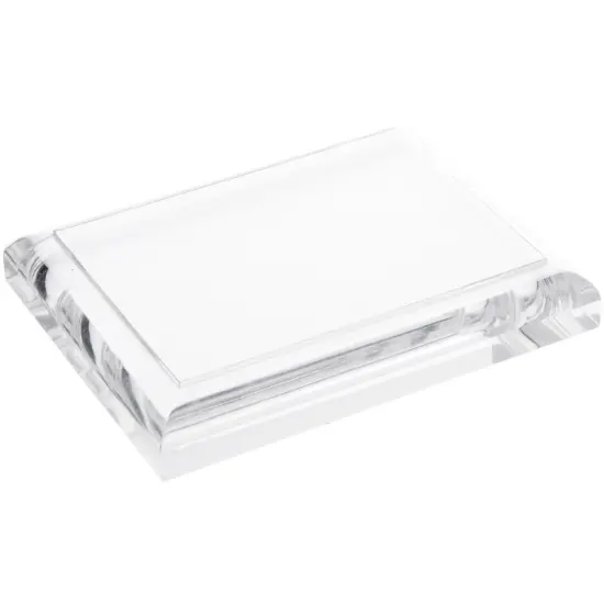 Plymor Clear Acrylic Rectangular Display Base with Ogee Edge, 4.5" W x 3.625" D x 0.75" H {2}