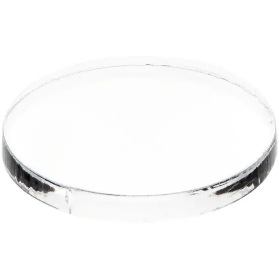 Plymor Clear Acrylic Round Standard-Edge Display Base, 2" W x 2" D x 0.25" H {2}