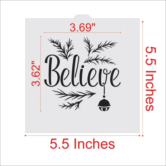 Believe Cookie & Craft Stencil | CM171 by Designer Stencils | Cookie Stencils for Royal Icing, Airbrush, Dusting Powder | {2}