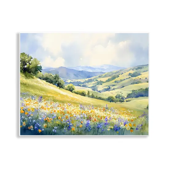 Stupell Industries Spring Meadow with Distant Mountain Wall Plaque Design by Franklyn Gregory {1}