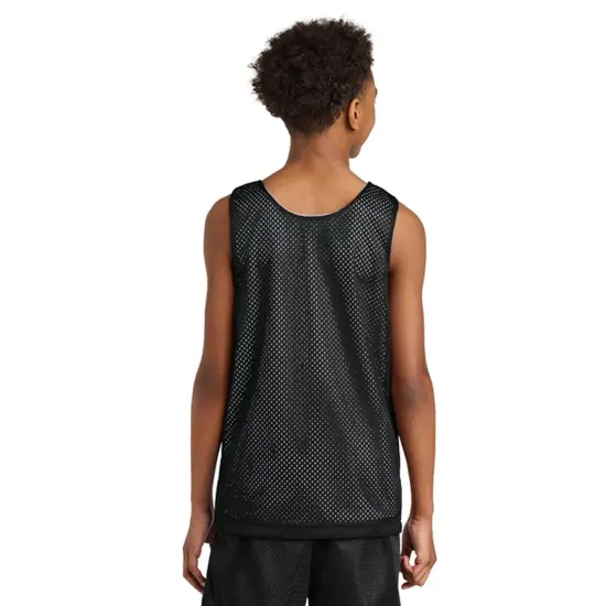 A4&reg; Sprint Youth Reversible Mesh Tank Navy/ White {7}