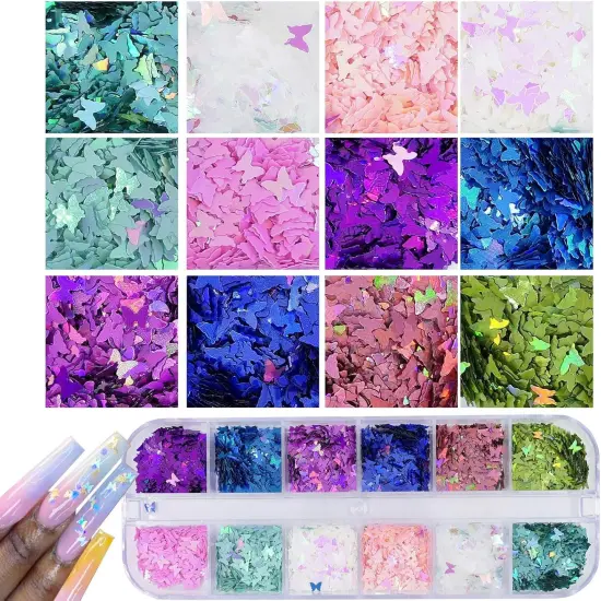 4 Boxes Holographic Nail Sequins {2}
