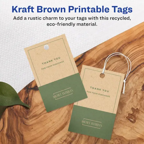Avery 2" x 3" Rectangle, Kraft Brown Printable Tags {2}