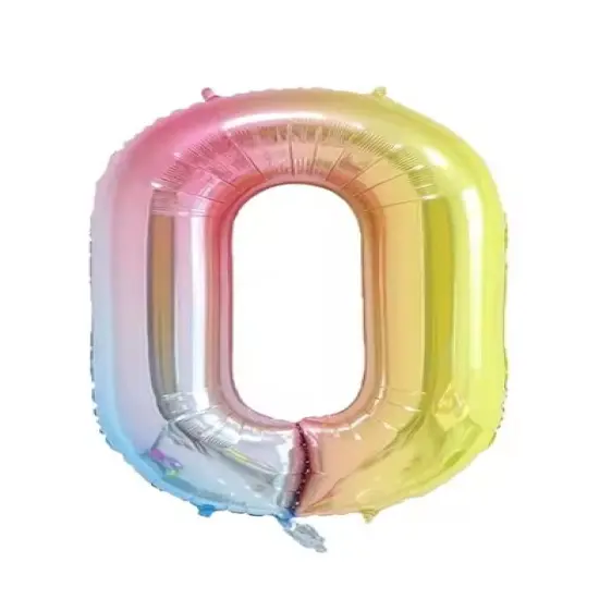 Rainbow Gradient Colorful Number Balloon Foil Balloon F07M1-77-0 {1}