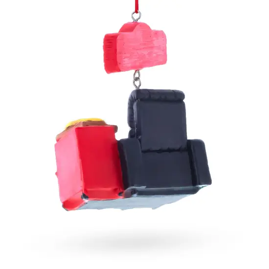 Man Cave Recliner with Pizza and Remote Resin Christmas Ornament {5}