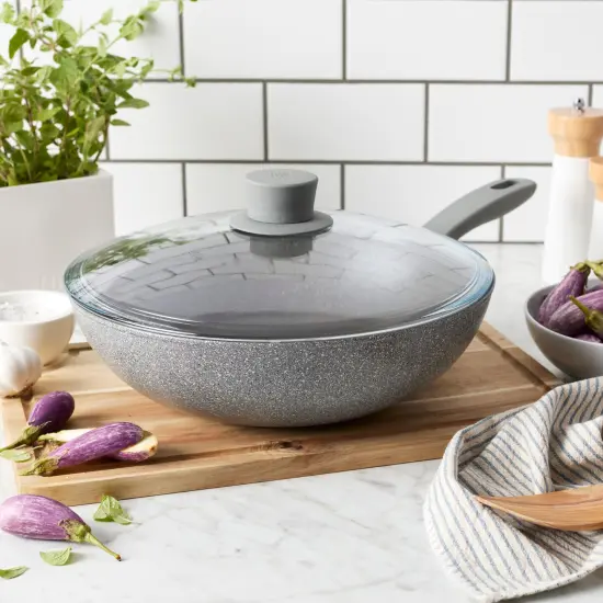 ZWILLING Parma Plus 11-inch Aluminum Nonstick Wok with Lid {6}