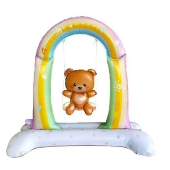 Teddy Bear on a Swing Standing Foil Balloon Decoration F07M1-11 {2}