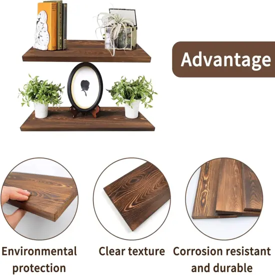 3Pack Rectangle Unfinished Wood Double Sided (11.4 * 6 * 0.59in)(Dark Brown) {5}