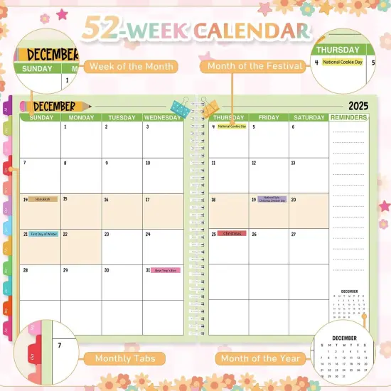 Teacher Planner 2025-2026 - 11 x 8 Inch (Retro) {5}
