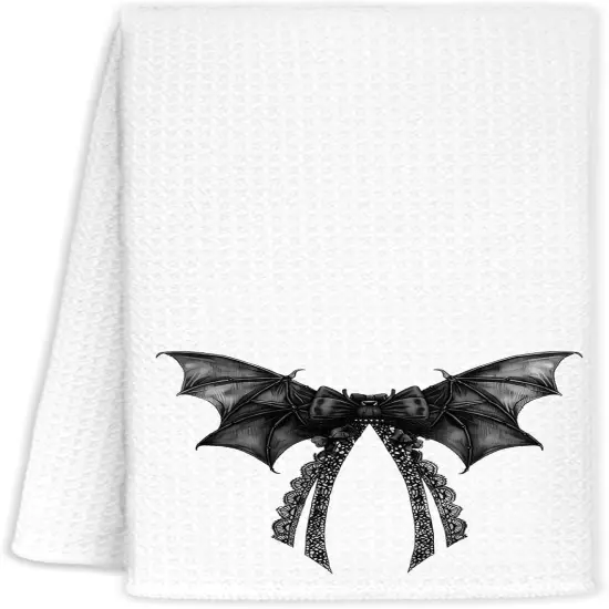 Coquette Bow Bat Kitchen Towels {1}