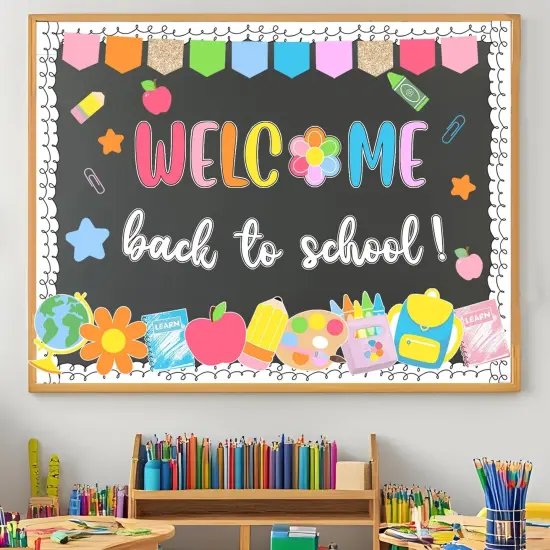 64Pcs Back to School Bulletin Board Set {5}