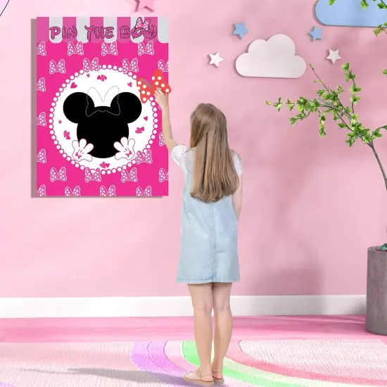 Pin the Bow on the Mouse with 24 Reusable Stickers {5}