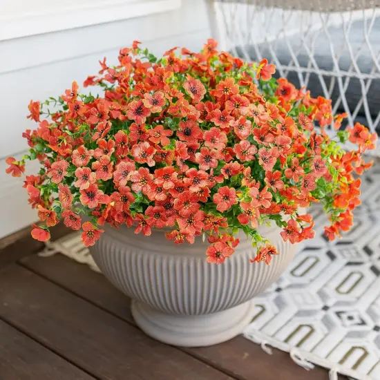 Artificial Fake Fall Mums Flowers Plants for Outdoor Outside Decoration {3}