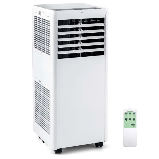 Costway 5000 BTU (8000 BTU ASHRAE) Portable Air Conditioner with Dehumidifier and Fan Sleep Mode and 24H Timer {1}