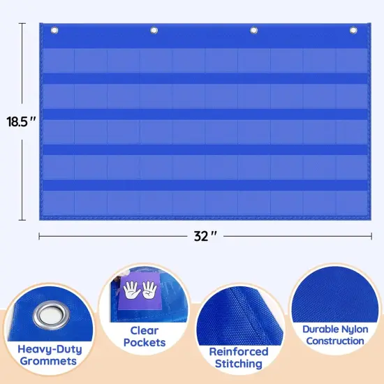Number Path Pocket Chart with 50 Cards (1-10) {3}
