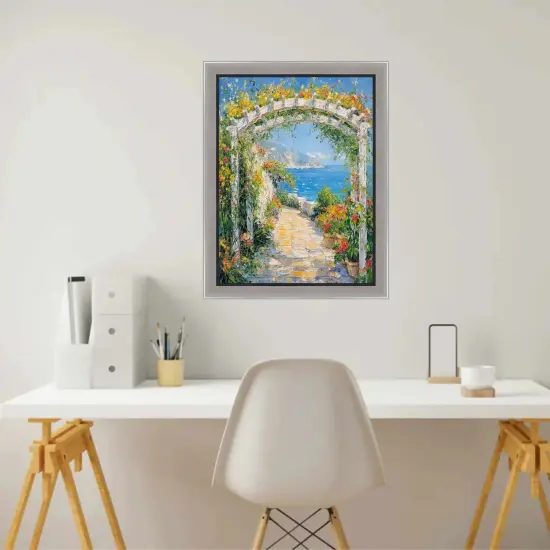 Contemporary Silver With Black Picture Frame 22x28 frame {3}