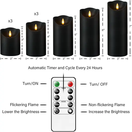 Flameless Candles with Remote {5}