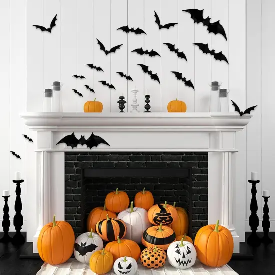 170Pcs Bat Halloween Decorations {4}