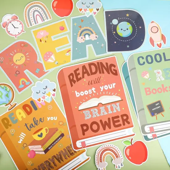 43 Pcs Reading Bulletin Board Sets -Boho {4}