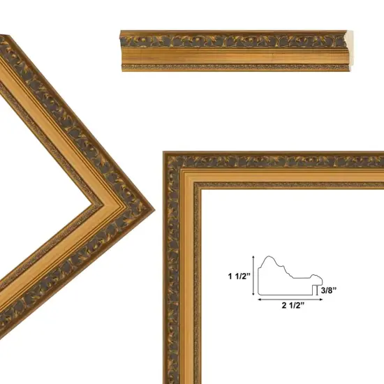 Wide Roman Gold Ornate Picture Frame 40x50 frame {3}