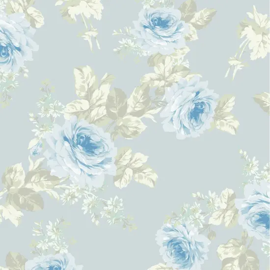 Rachel Ashwell Royal Bouquet Blue Wallpaper {2}