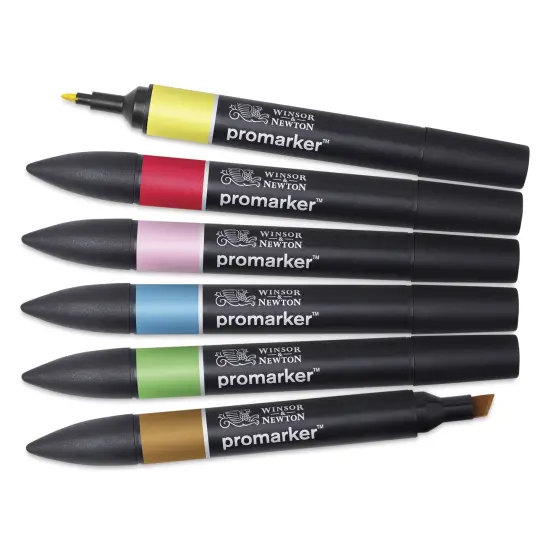 Winsor & Newton Promarkers - Set of 6, Mid Tones {1}