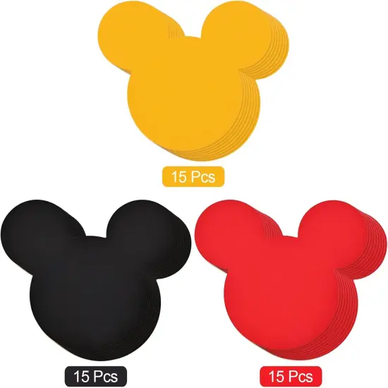 45 Pcs Mouse Cutouts Silhouette Mouse Birthday Paper Decorations {2}