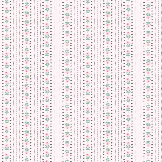 Cath Kidston Rose Ticking Stripe Pink Wallpaper {2}