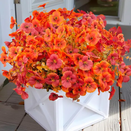 8 Bundles Artificial Fall Flowers {3}