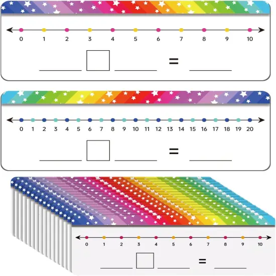 26 Packs Number Line Dry Erase Boards Cards {1}
