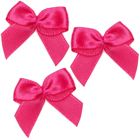 Mini Satin Ribbon Bows for Crafting (Rose Red, 1 Inch, 350-Pack) {1}