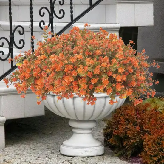 12 Bundles Artificial Fall Flowers for Outdoors {5}