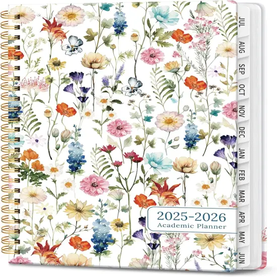 Academic Year Monthly and Weekly Calendar Teacher Planner - Wildflower {1}